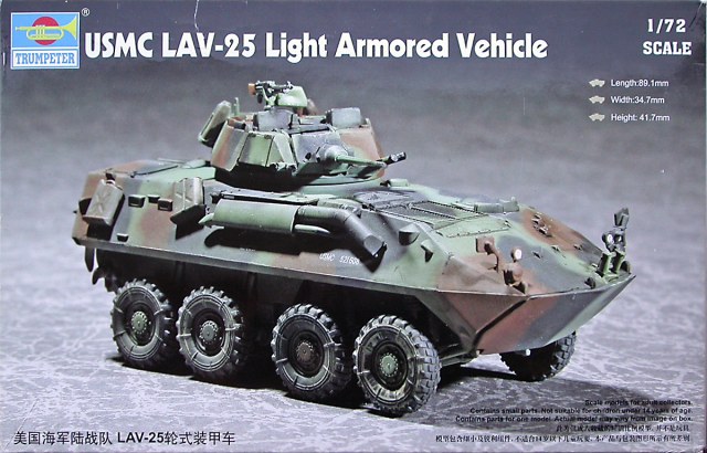 Trumpeter USMC LAV-25 Light Armored Vehicle1:72 scale model